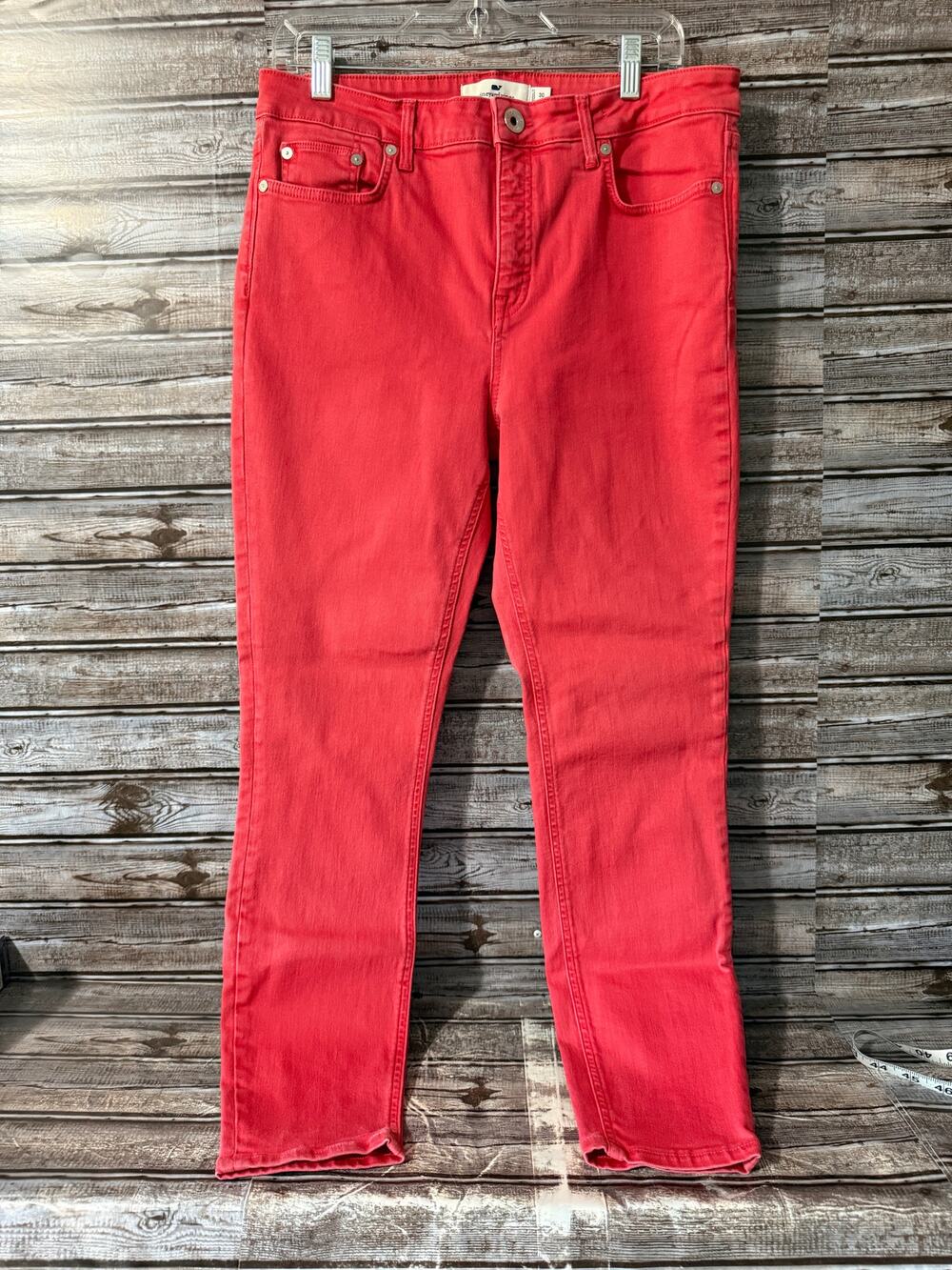 Vinyard Vines High Rise Skinny Red Jeans Size 30